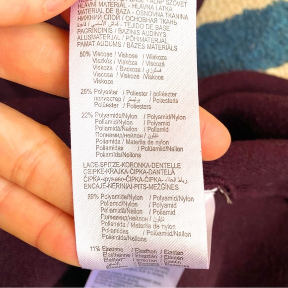 🍇 ORSAY PURPLE LACE WOVEN LONG SLEEVE DRESS! - Picture 14 of 14